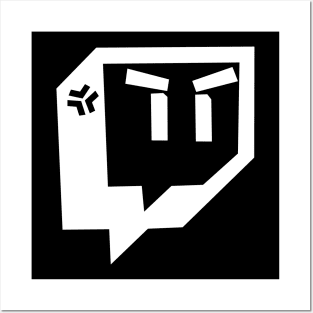 Twitch Angry (White) Posters and Art